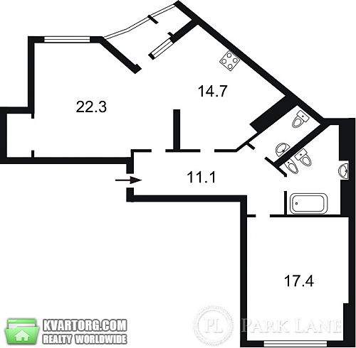 Sell 2-room apartment. Киев, Барбюса — photo 2