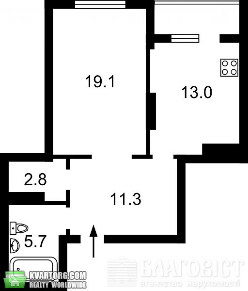 Sell 1-room apartment. Киев, Богдановская — photo 4