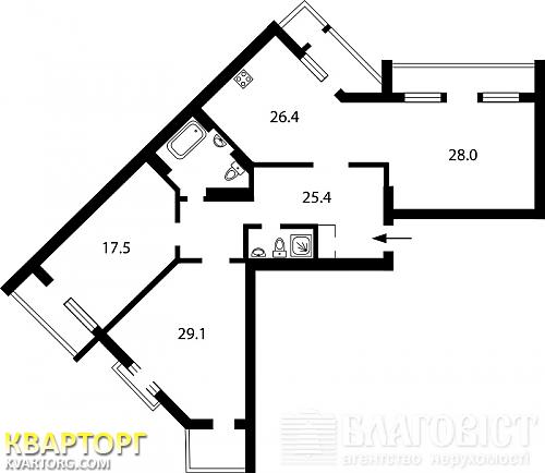 Sell 3-room apartment. Киев,  Щорса — photo 3
