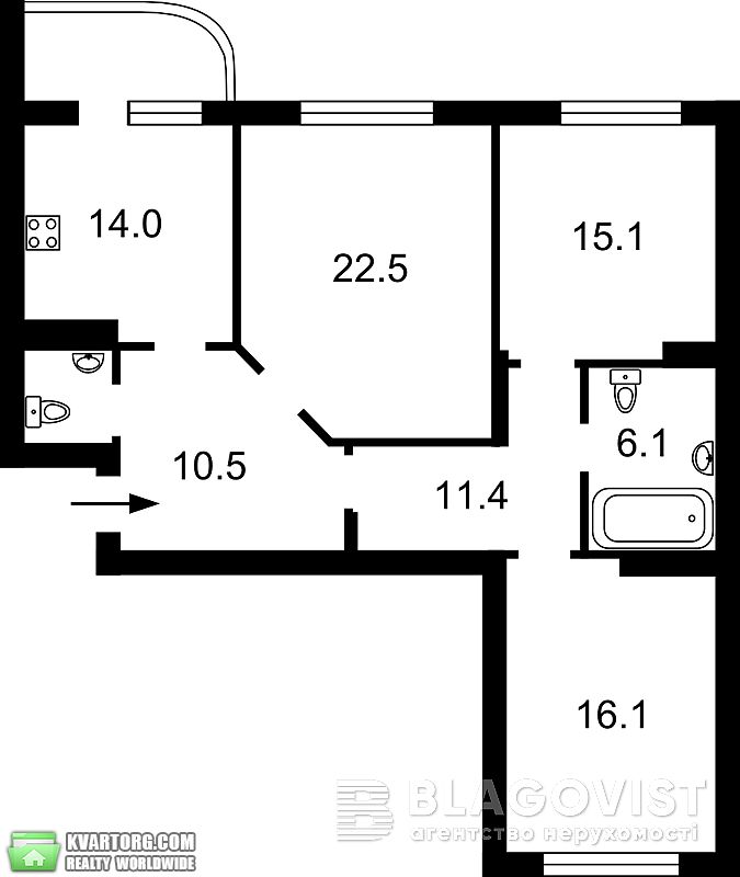 Sell 3-room apartment. Киев, Пчилки Олены — photo 6