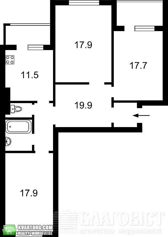 Sell 3-room apartment. Киев,  Олевская — photo 2