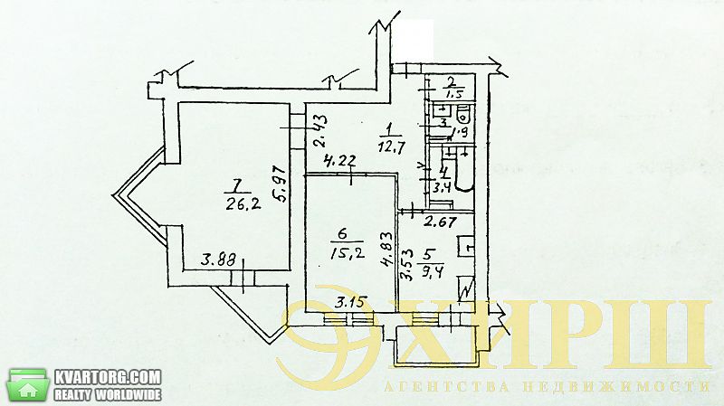 продам 2-комнатную квартиру. Киев,   Вильямса - фото 3
