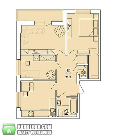 Sell 3-room apartment. Одесса, Сахарова — photo 2