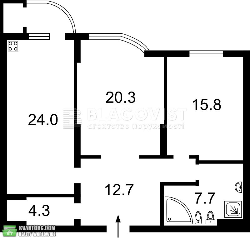Sell 2-room apartment. Киев,  Лабораторный пер — photo 1
