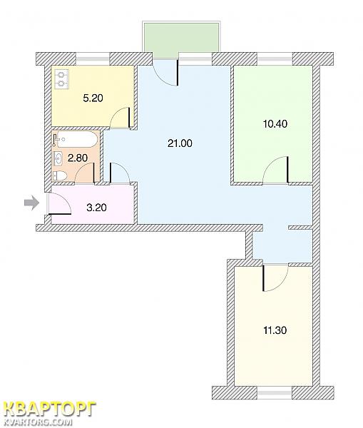 Sell 3-room apartment. Киев, Дружбы Народов бул — photo 2