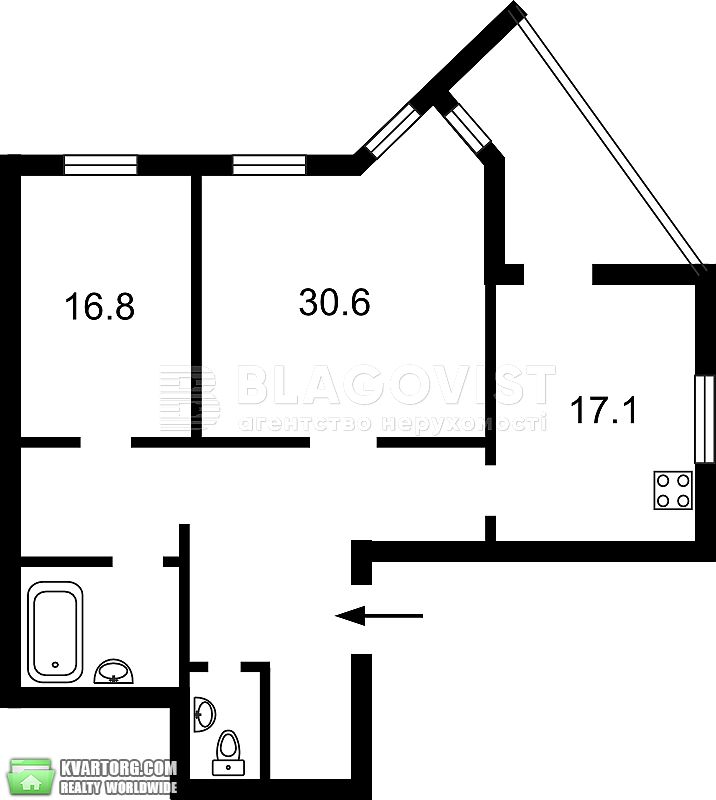 Sell 2-room apartment. Киев,  Саперно-Слободская — photo 2