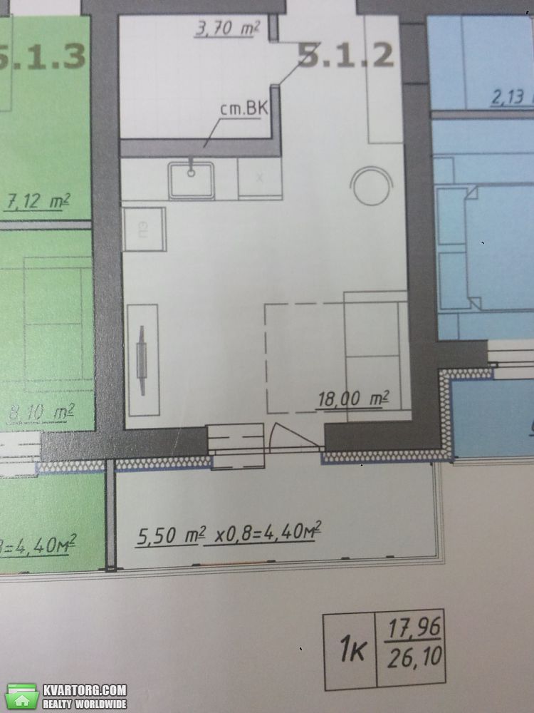 Sell 1-room apartment. Киев, Вильямса — photo 2