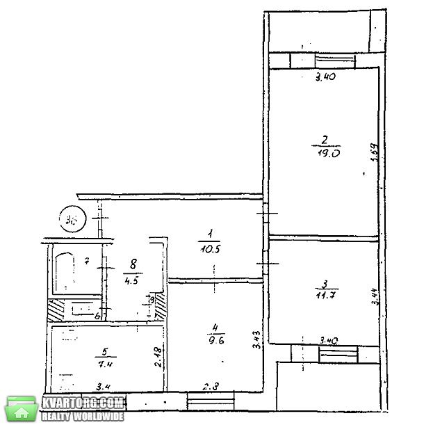 Sell 3-room apartment. Днепропетровск, 40 лет Победы — photo 1