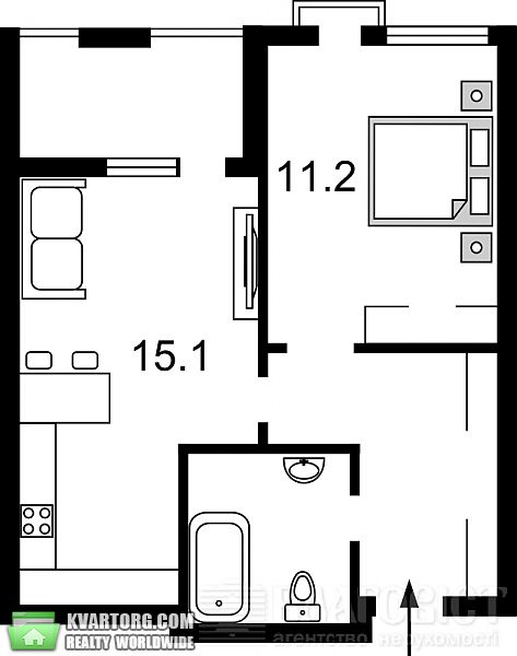 Sell 1-room apartment. Киев, Регенераторная — photo 2