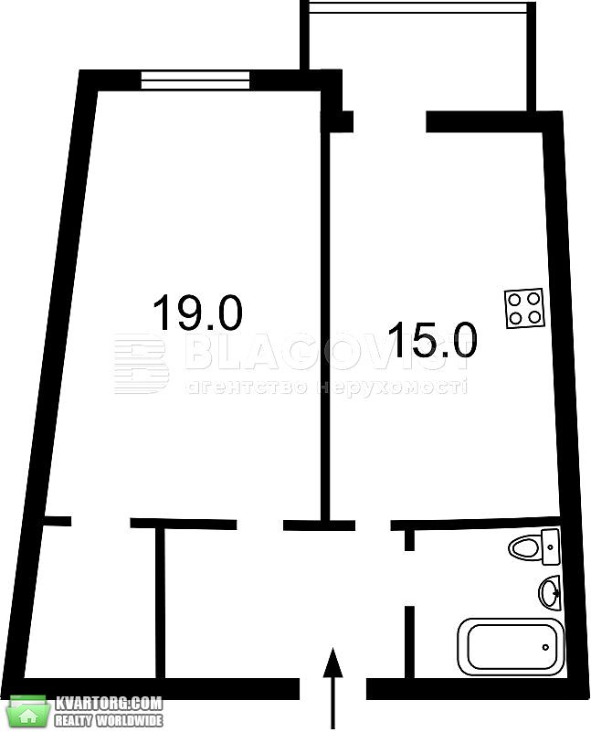 Sell 1-room apartment. Киев,  Тютюнника Василя Барбюс — photo 2