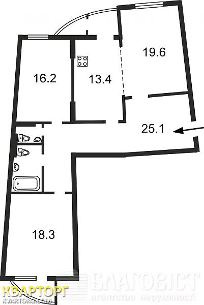 Sell 3-room apartment. Киев,  Днепровская наб — photo 2
