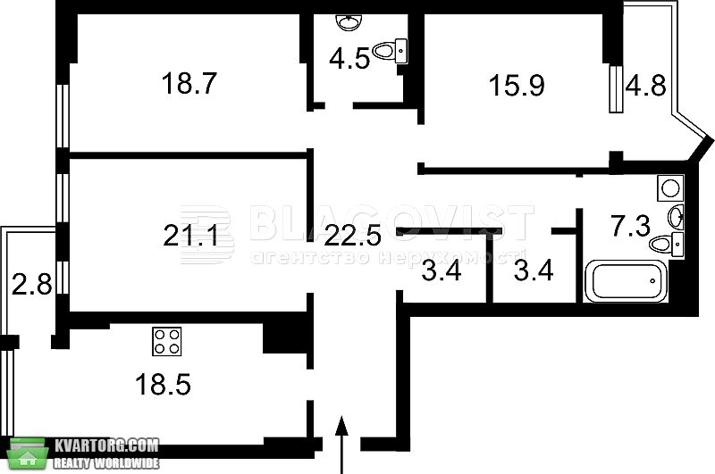 Sell 3-room apartment. Киев,  Кудри — photo 4