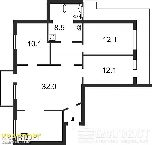 продам 3-комнатную квартиру. Киев,   Тростянецкая - фото 10