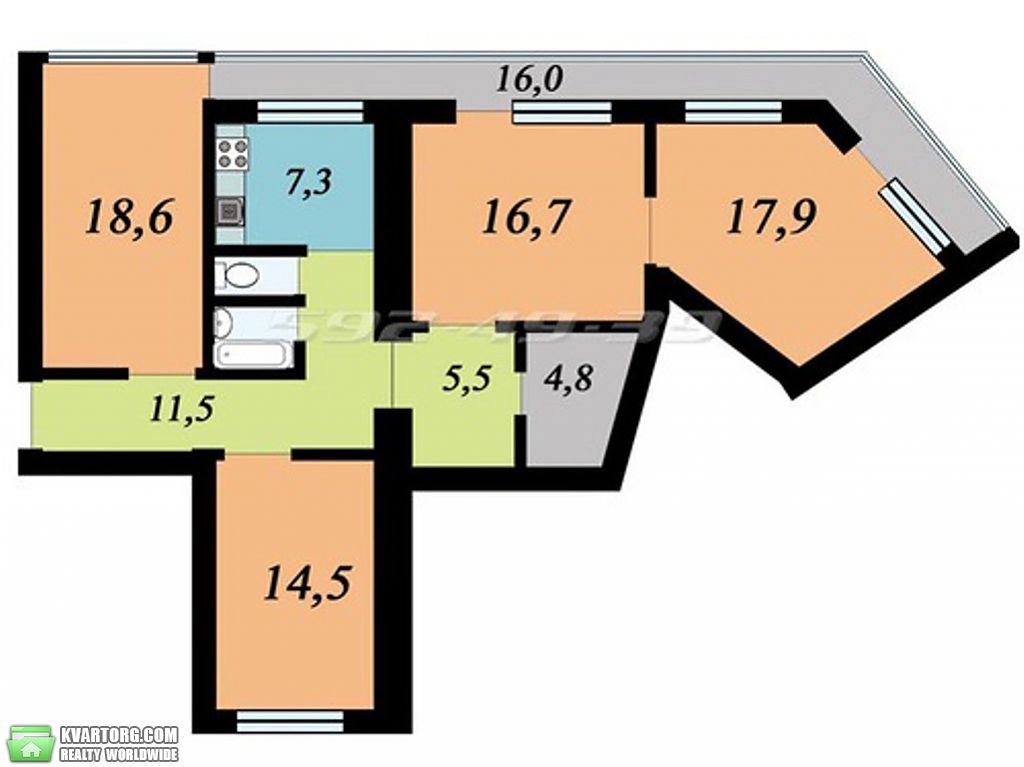 Sell 4-room apartment. Киев, просп. Павла Тычины — photo 1