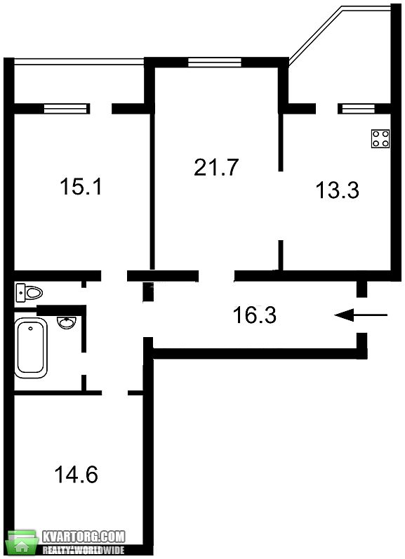Sell 3-room apartment. Киев,  Вишняковская — photo 5