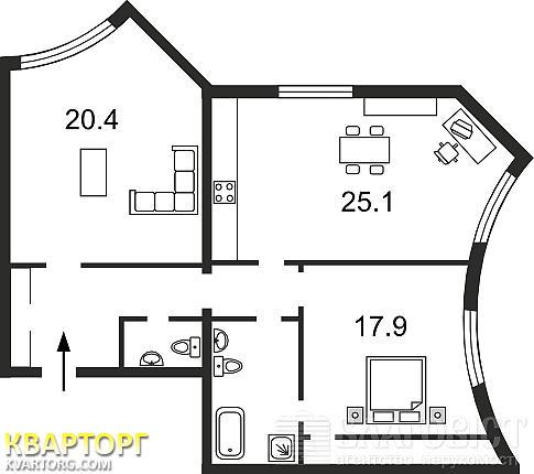 Sell 2-room apartment. Киев, Героев Сталинграда пр — photo 1