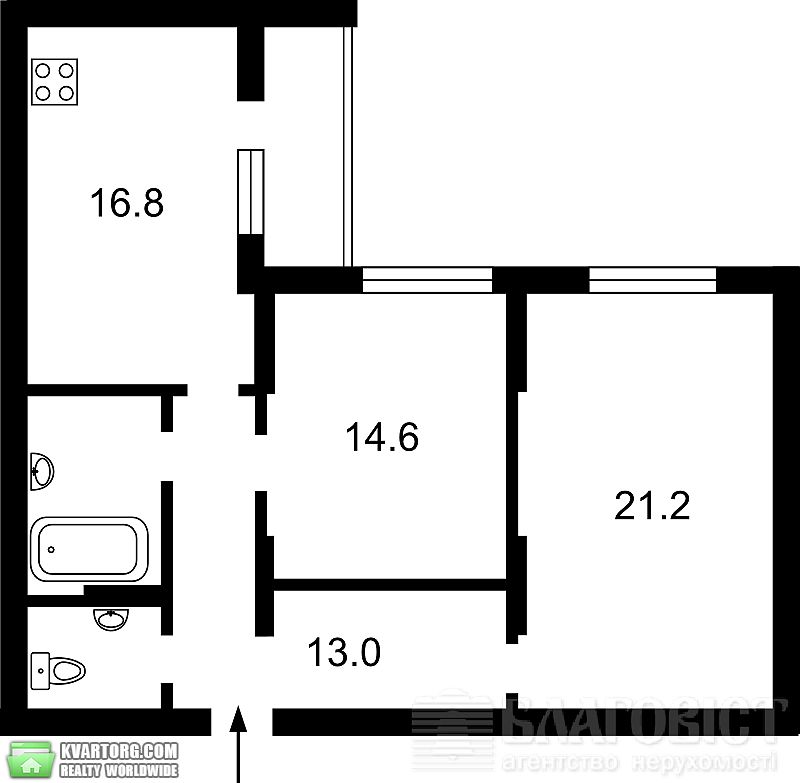 Sell 2-room apartment. Киев, Вильямса — photo 1