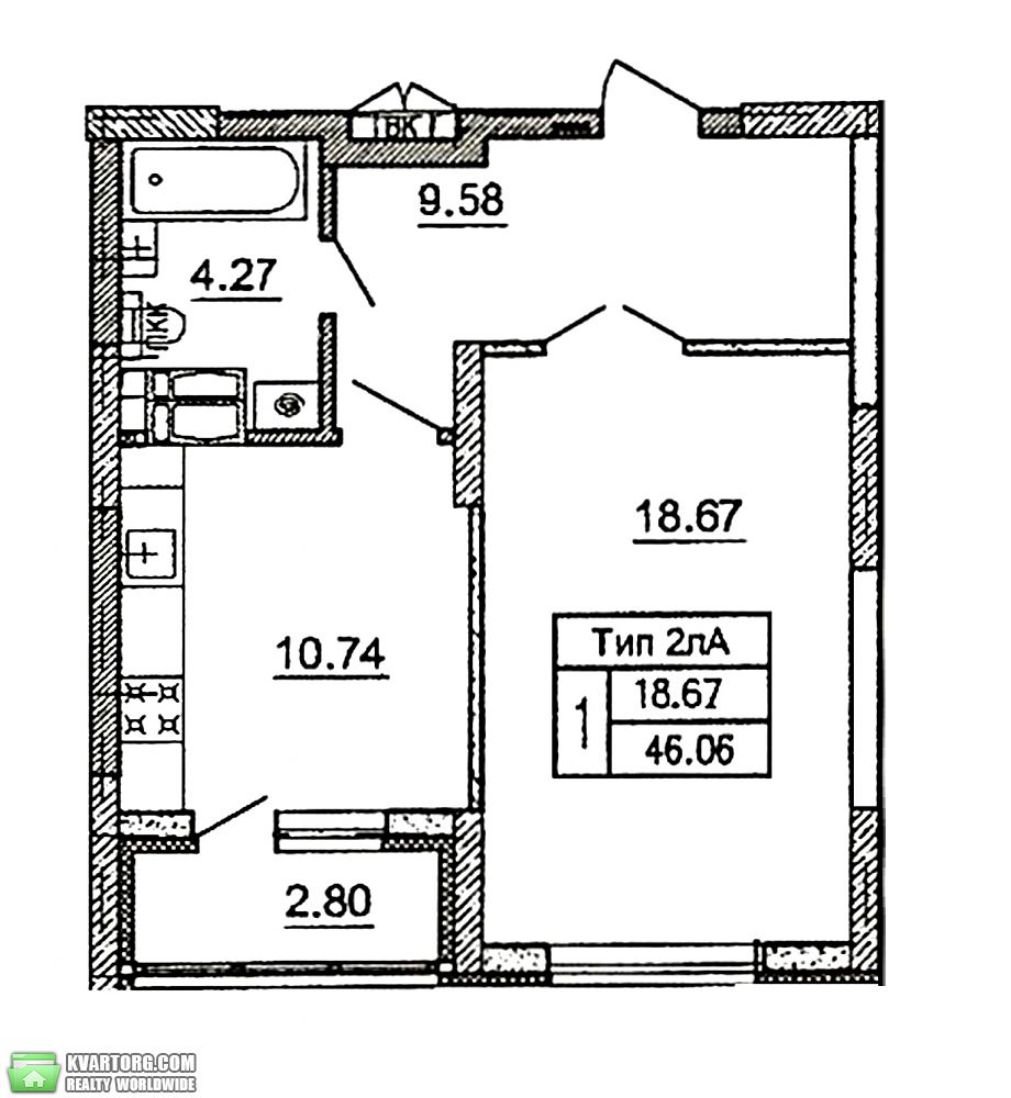 Sell 1-room apartment. Киев, Краковская — photo 3