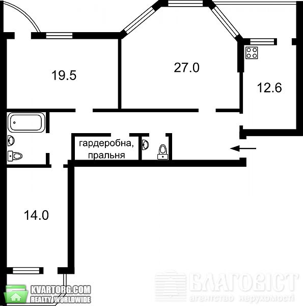 Sell 3-room apartment. Киев, Никольско-Слободская — photo 8