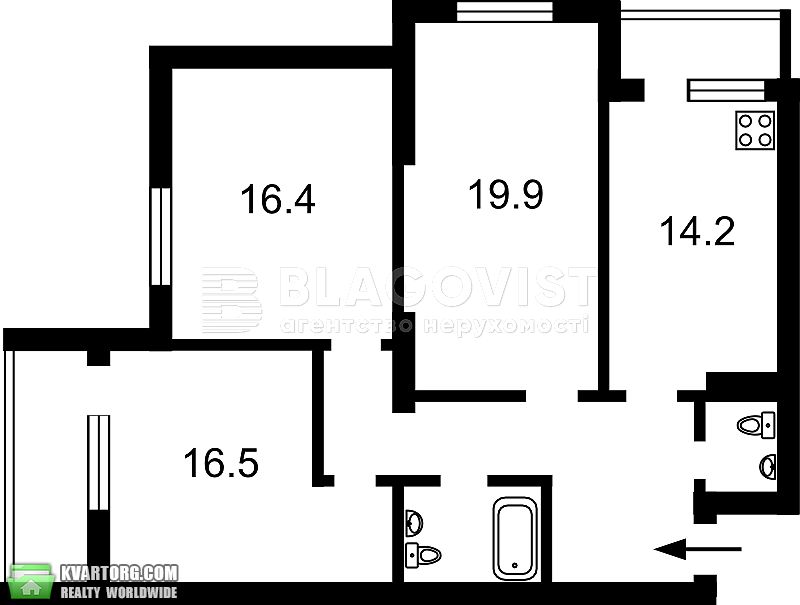 Sell 3-room apartment. Киев, Гавела Вацлава бул. — photo 1