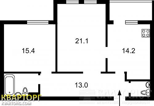 Sell 2-room apartment. Киев,  Кудряшова — photo 4