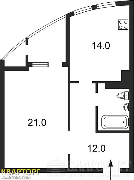 Sell 1-room apartment. Киев,  Ахматовой — photo 2