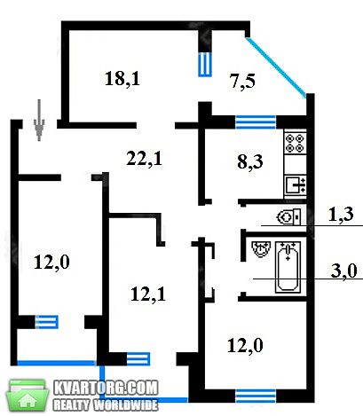 Sell 4-room apartment. Киев, леонида быкова — photo 8