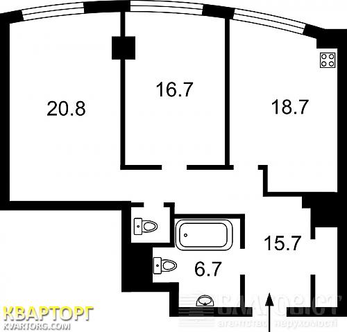 Sell 2-room apartment. Киев,  Оболонская наб — photo 3