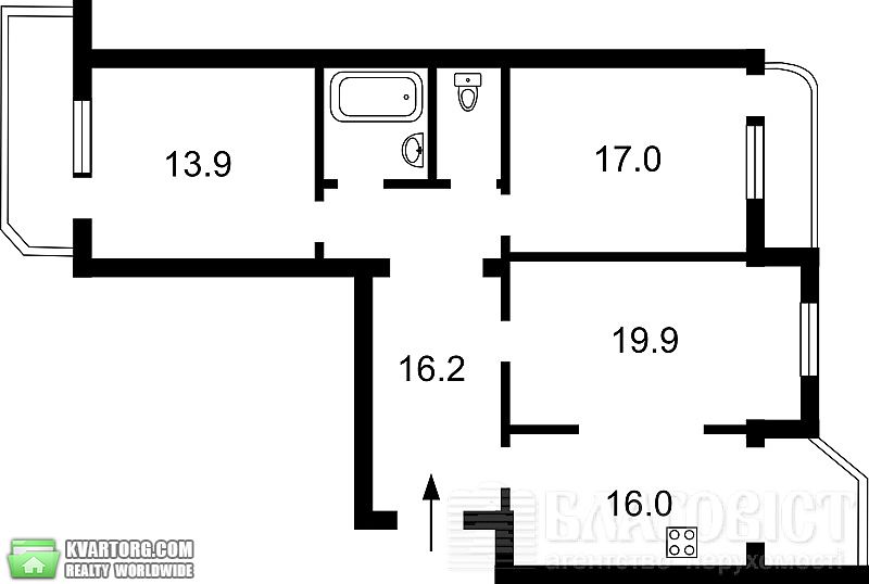 Sell 3-room apartment. Киев,  Ахматовой — photo 2