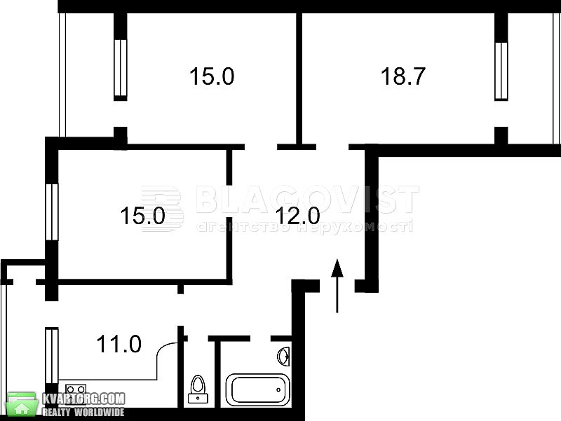 Sell 3-room apartment. Киев,  Новаторов — photo 1