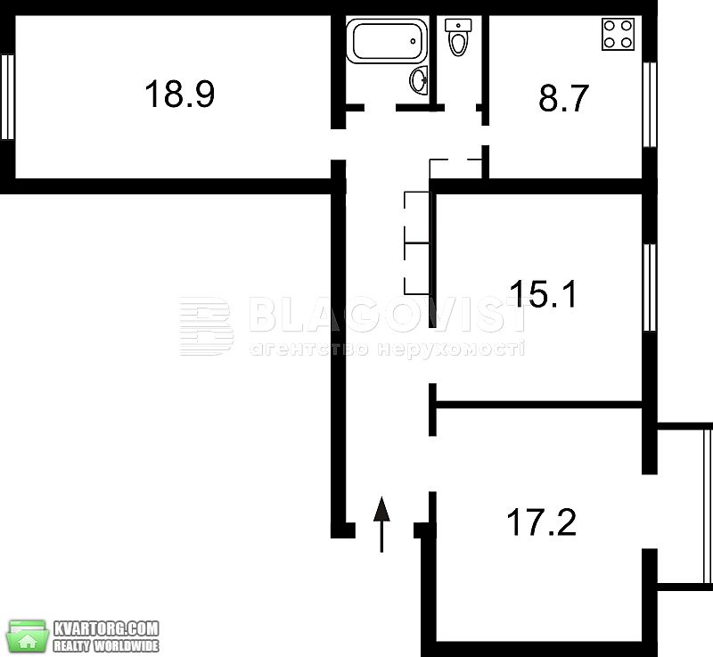 Sell 3-room apartment. Киев,  Киквидзе — photo 2