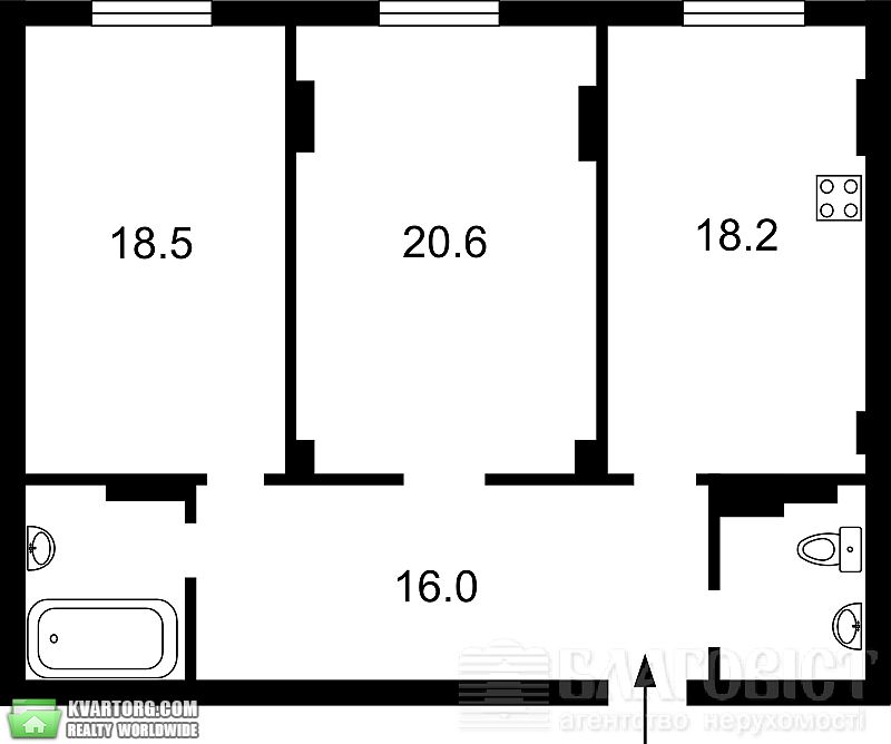 продам 2-комнатную квартиру. Киев,  Дмитриевская - фото 2