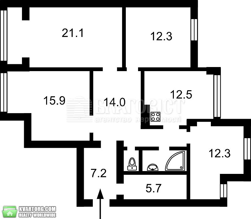 Sell 3-room apartment. Киев,  Тимошенко — photo 2