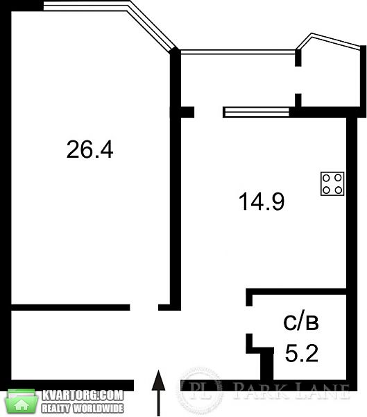 Sell 1-room apartment. Киев, Кудряшова — photo 4