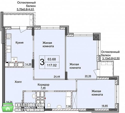 Sell 3-room apartment. Киев,  Драгомирова — photo 3