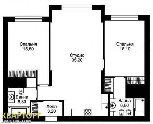Sell 3-room apartment. Киев,  Драгомирова — photo 2