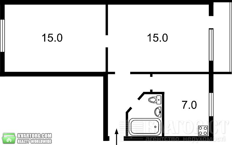 Sell 2-room apartment. Киев,  Строителей — photo 2