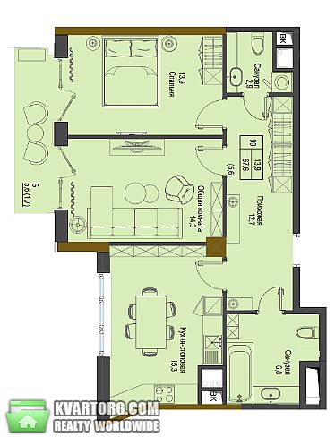 Sell 2-room apartment. Одесса, Французкий бул. — photo 2
