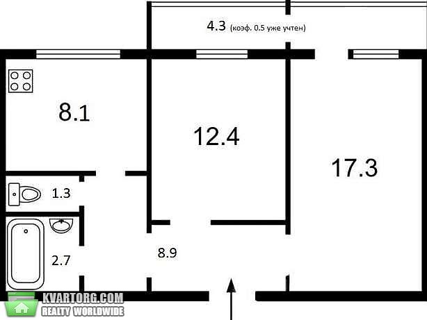 Sell 2-room apartment. Киев,  Каштановая — photo 4