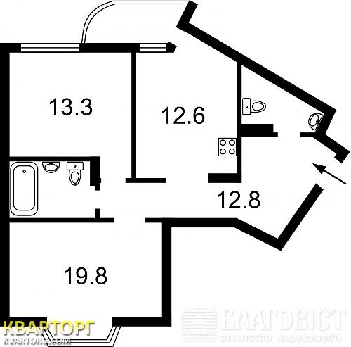 Sell 2-room apartment. Киев,  Руданского — photo 2