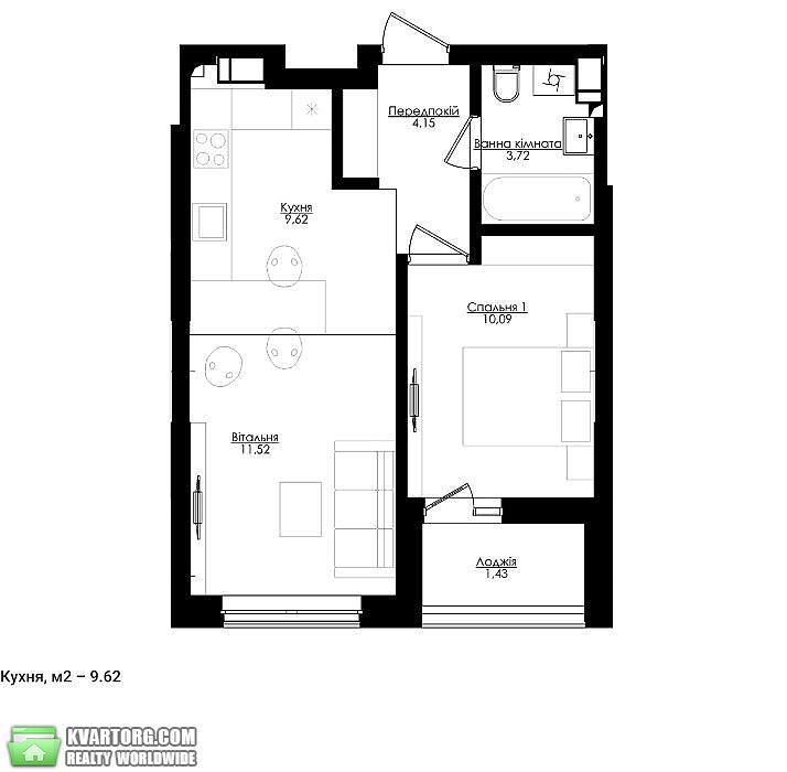 продам 1-комнатную квартиру. Киев,   Победы пр - фото 2