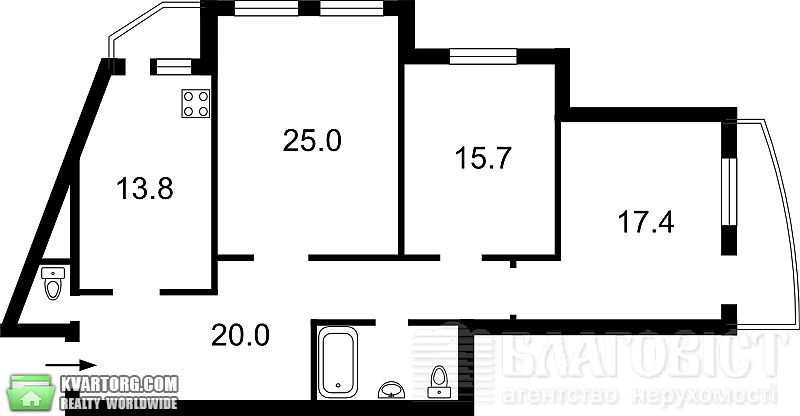 Sell 3-room apartment. Киев,  Расковой — photo 9