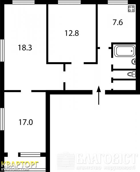 Sell 3-room apartment. Киев,  Приречная — photo 2
