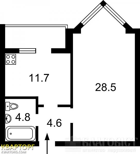 Sell 1-room apartment. Киев,  Хмельницкая — photo 2