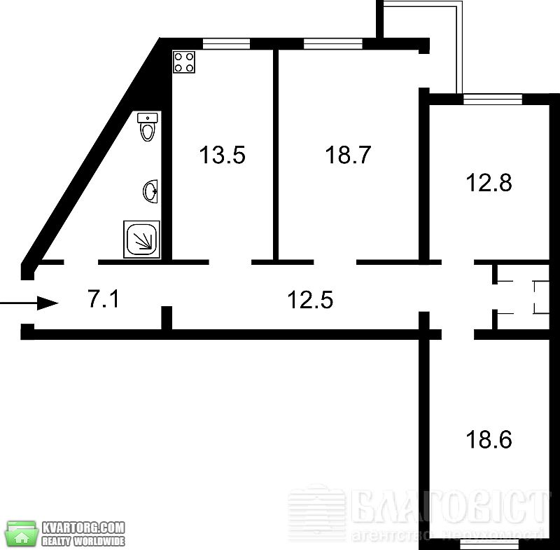 Sell 3-room apartment. Киев,  Бажана — photo 7