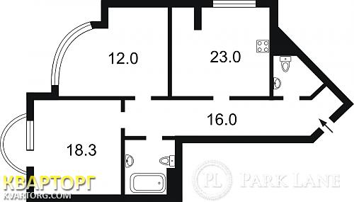 продам 2-комнатную квартиру. Киев,   Ломоносова - фото 2