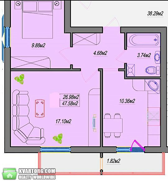Sell 2-room apartment. Одесса, Адмиральский пр-т — photo 2