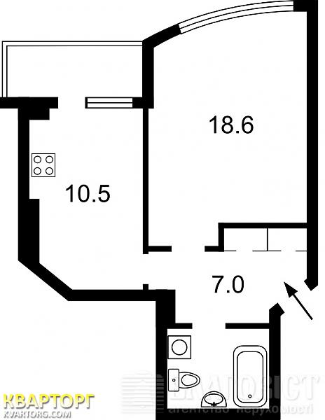 Sell 1-room apartment. Киев,  Ревуцкого — photo 4