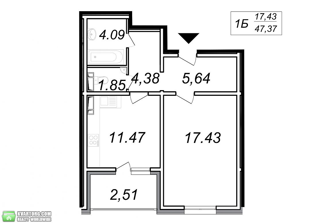 Sell 1-room apartment. Киев,  Ясиноватский пер — photo 9