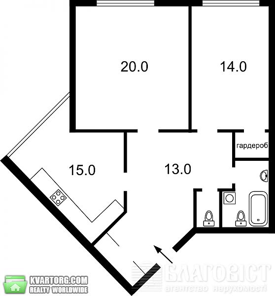 Sell 2-room apartment. Киев, Днепровская наб — photo 8